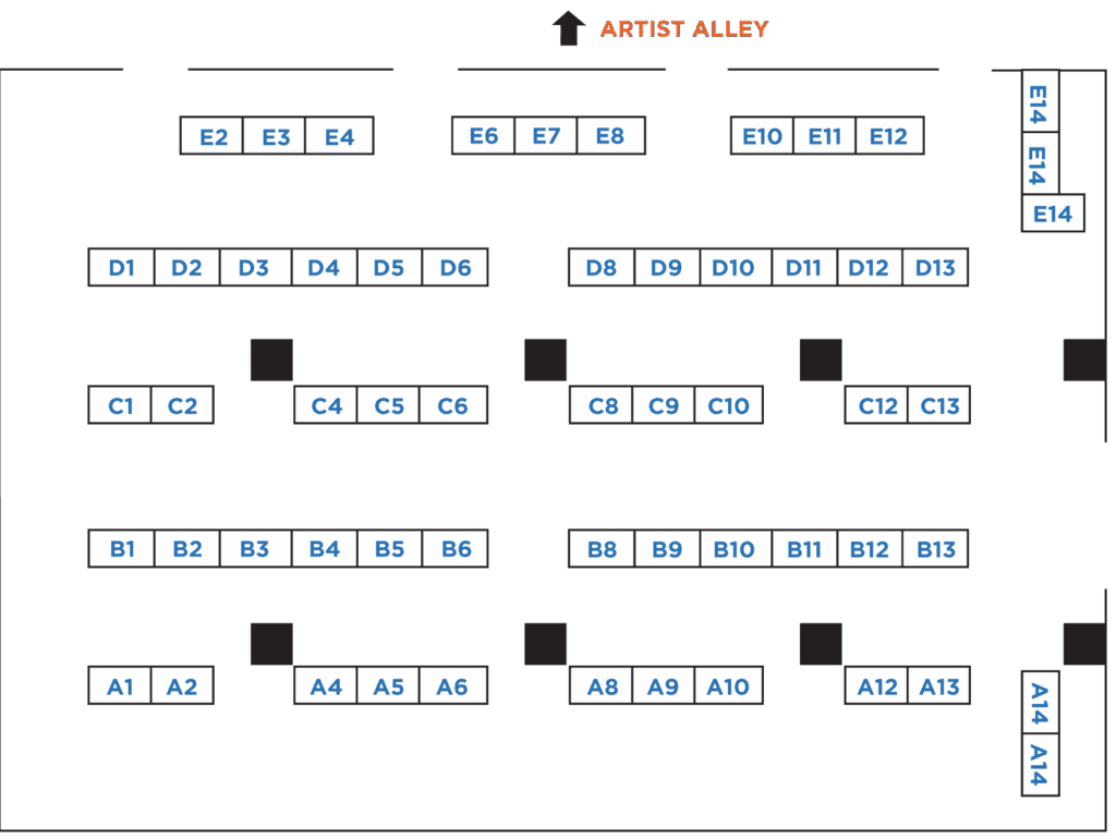 Artist Alley Map